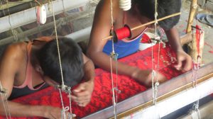 Weavers weaving