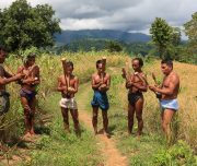 A group of ethnic Muroung people taking tobacco
